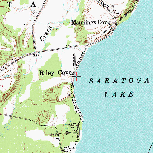 Topographic Map of Riley Cove, NY