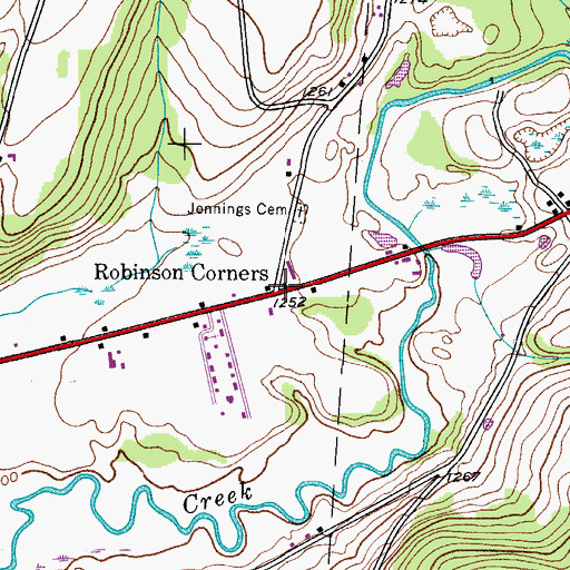Topographic Map of Robinson Corners, NY