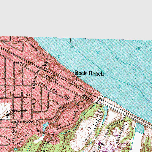 Topographic Map of Rock Beach, NY