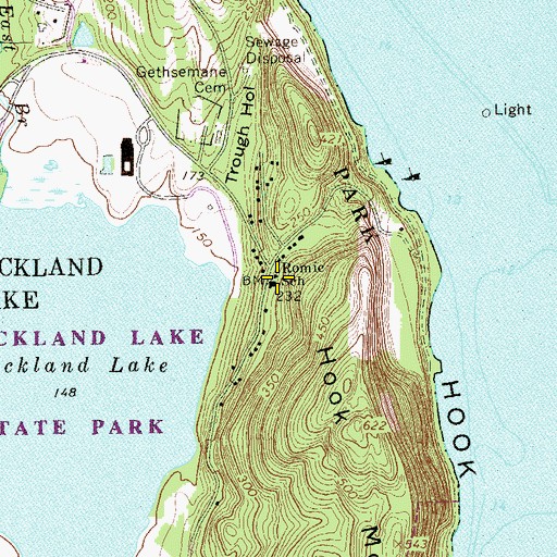Topographic Map of Romic School, NY