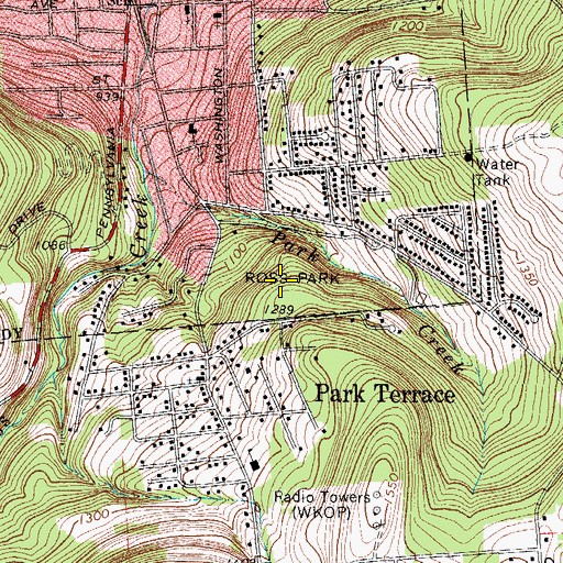 Topographic Map of Ross Park, NY