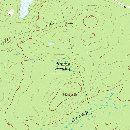 Topographic Map of Round Swamp, NY