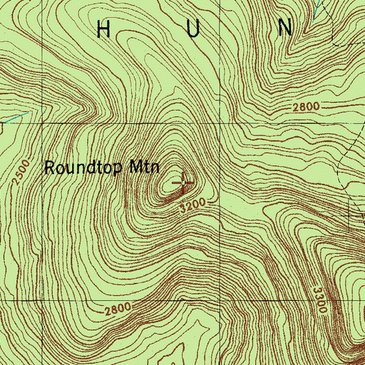 Topographic Map of Roundtop Mountain, NY
