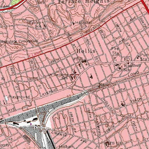Topographic Map of Saint Gerard Majella School, NY