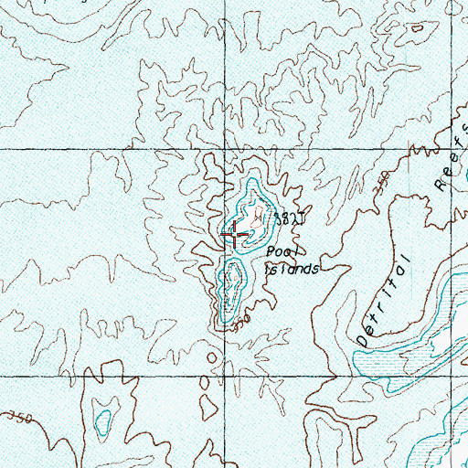 Topographic Map of Pool Islands, AZ
