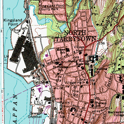 Topographic Map of Saint Teresas School, NY