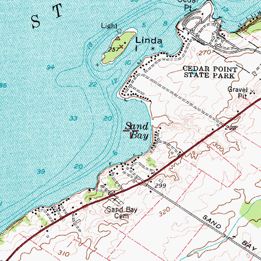 Topographic Map of Sand Bay, NY
