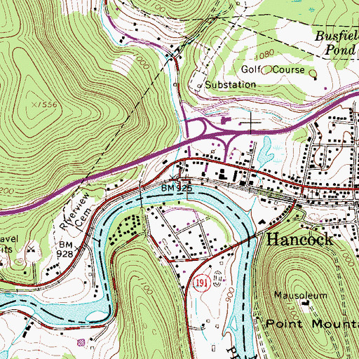 Topographic Map of Sands Creek, NY