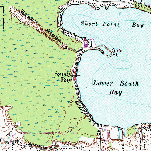 Topographic Map of Sandy Bay, NY
