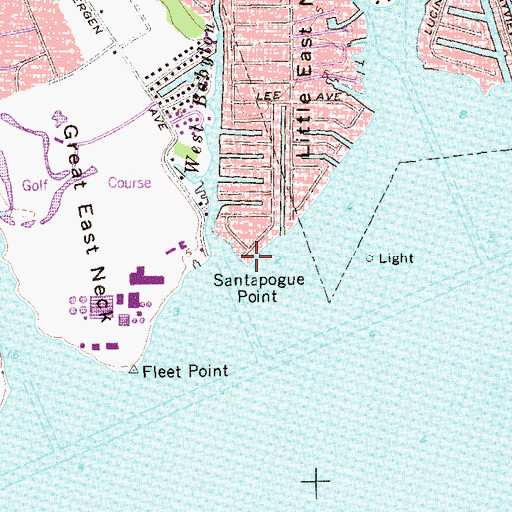 Topographic Map of Santapogue Point, NY