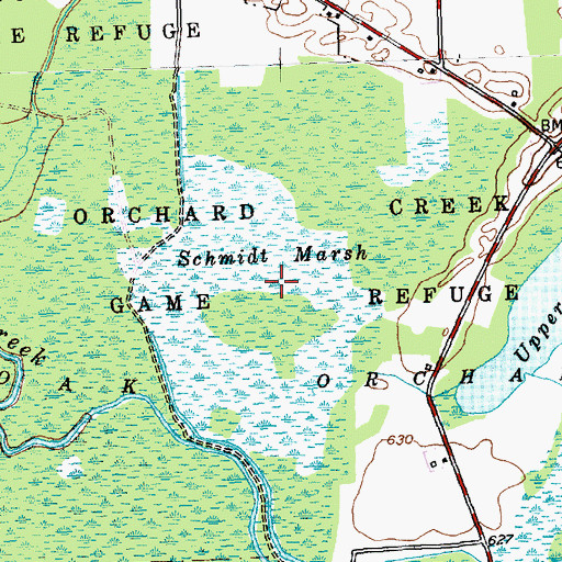 Topographic Map of Schmidt Marsh, NY