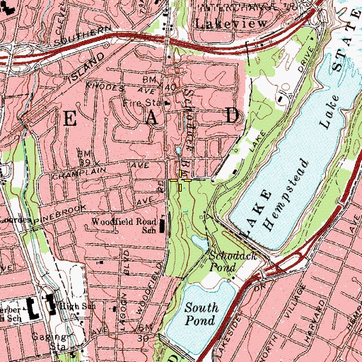 Topographic Map of Schodack Brook, NY