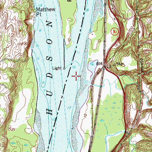 Topographic Map of Schodack Creek, NY