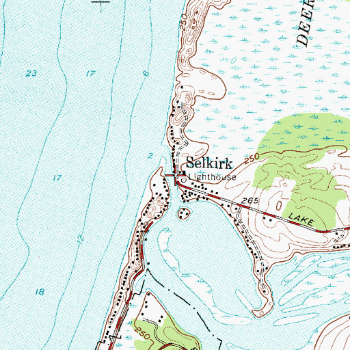 Topographic Map of Selkirk, NY