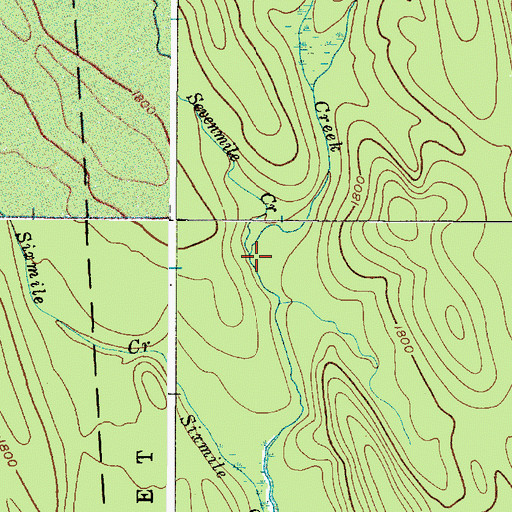 Topographic Map of Sevenmile Creek, NY