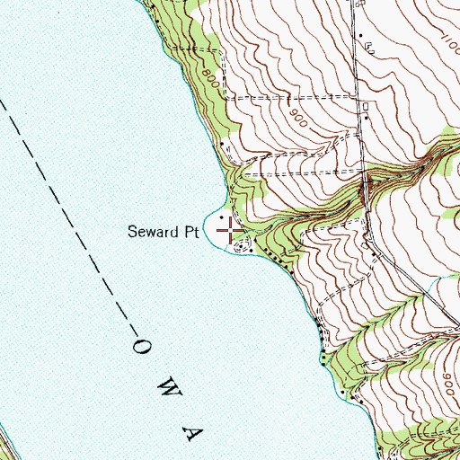 Topographic Map of Seward Point, NY