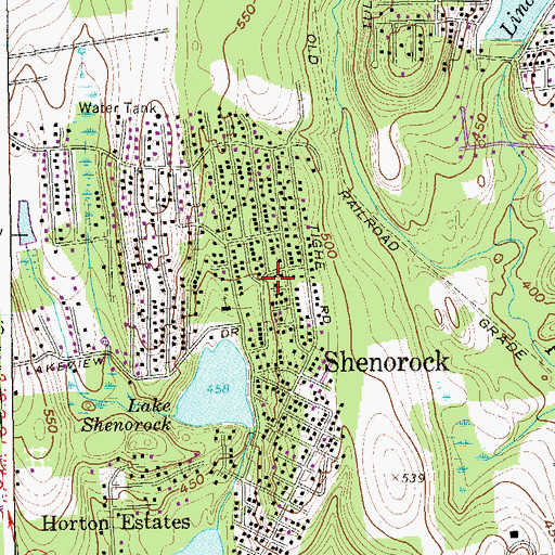 Topographic Map of Shenorock, NY