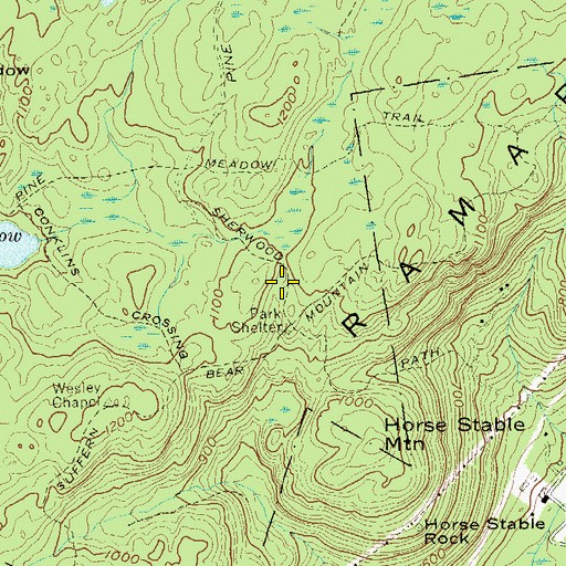 Topographic Map of Sherwood Path, NY