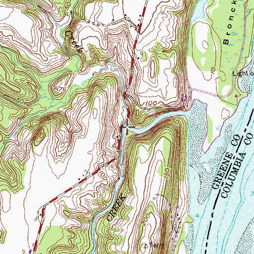 Topographic Map of Sickles Creek, NY