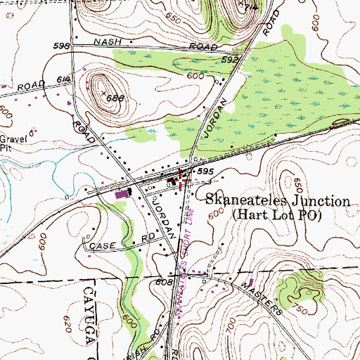 Topographic Map of Skaneateles Junction, NY