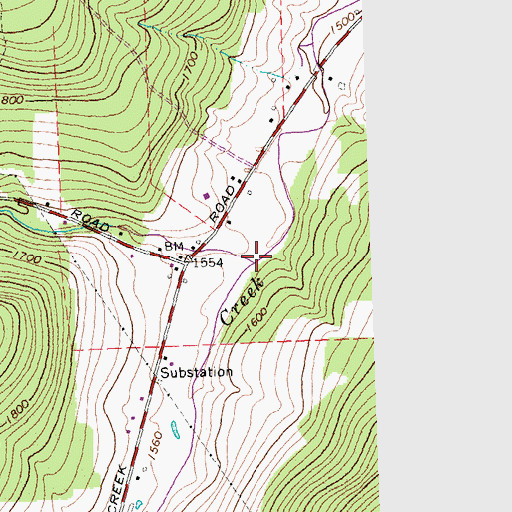 Topographic Map of Snowball Hollow Creek, NY
