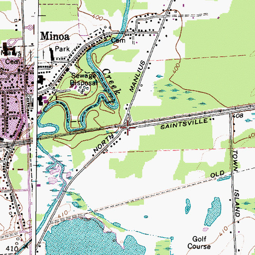 Topographic Map of Snyder Crossing, NY