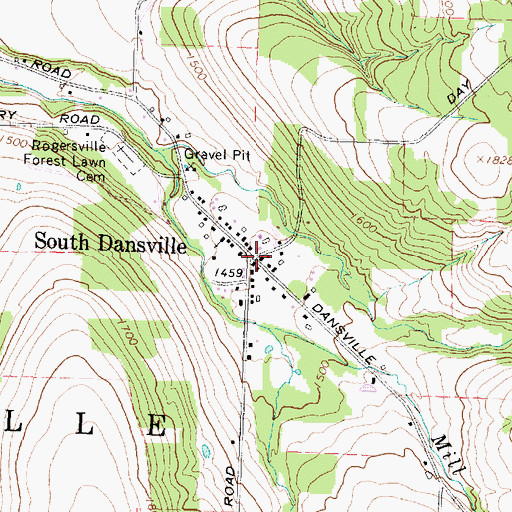 Topographic Map of South Dansville, NY