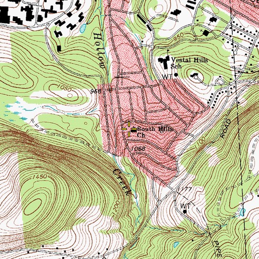 Topographic Map of South Hills Church, NY