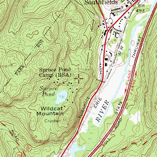 Topographic Map of Spruce Pond Camp, NY