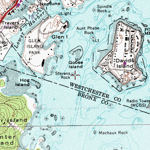 Topographic Map of Stevens Rock, NY