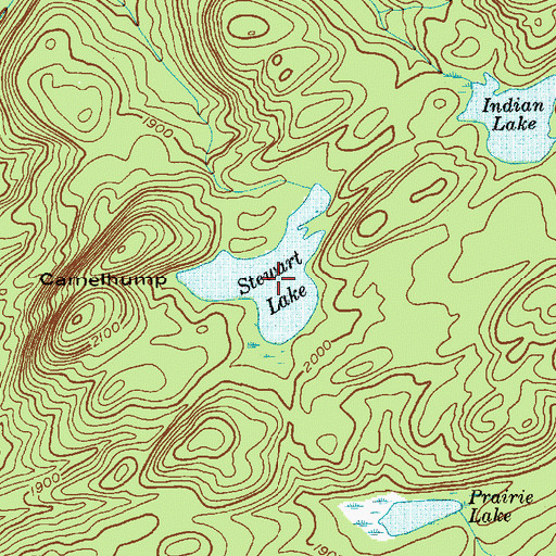 Topographic Map of Stewart Lake, NY