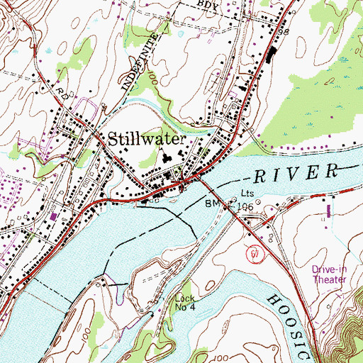 Topographic Map of Stillwater, NY