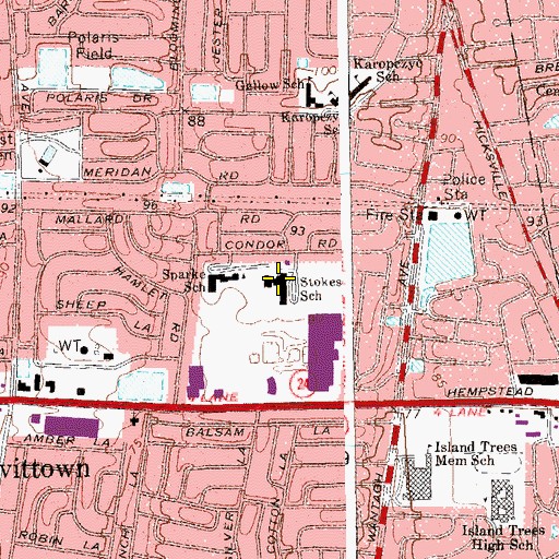 Topographic Map of Michael F Stokes Elementary School, NY