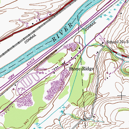 Topographic Map of Stone Ridge, NY