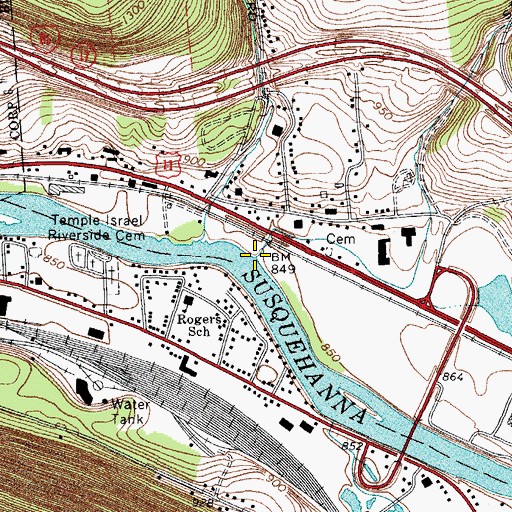 Topographic Map of Stratton Mill Creek, NY