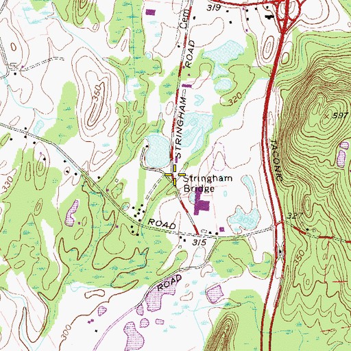 Topographic Map of Stringham Bridge, NY