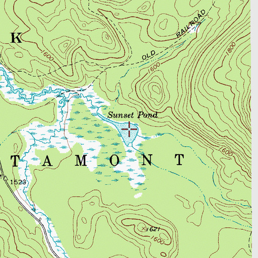Topographic Map of Sunset Pond, NY