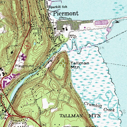 Topographic Map of Tallman Mountain, NY