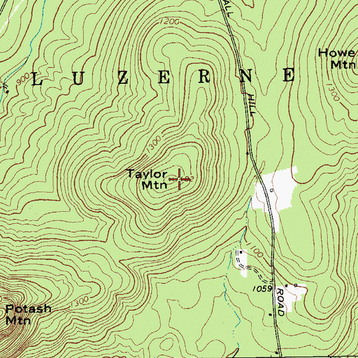 Topographic Map of Taylor Mountain, NY
