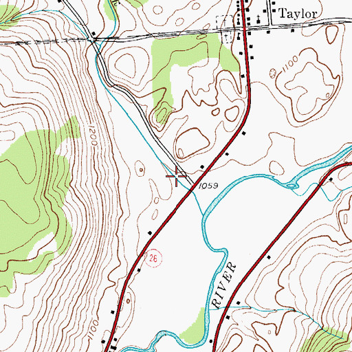 Topographic Map of Taylor Valley, NY