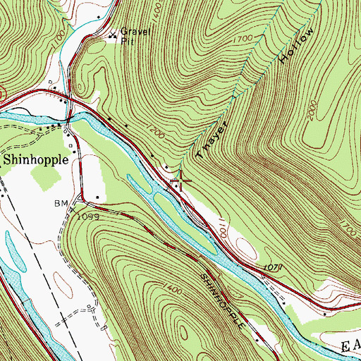 Topographic Map of Thayer Hollow, NY