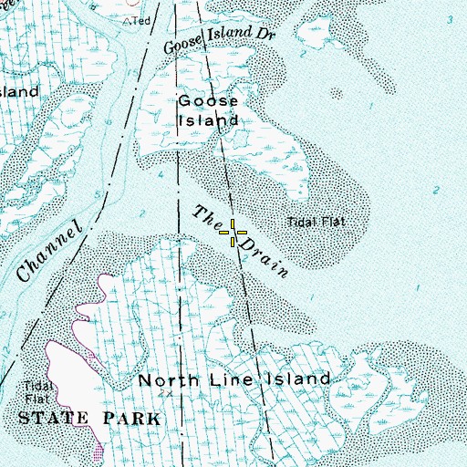 Topographic Map of The Drain, NY