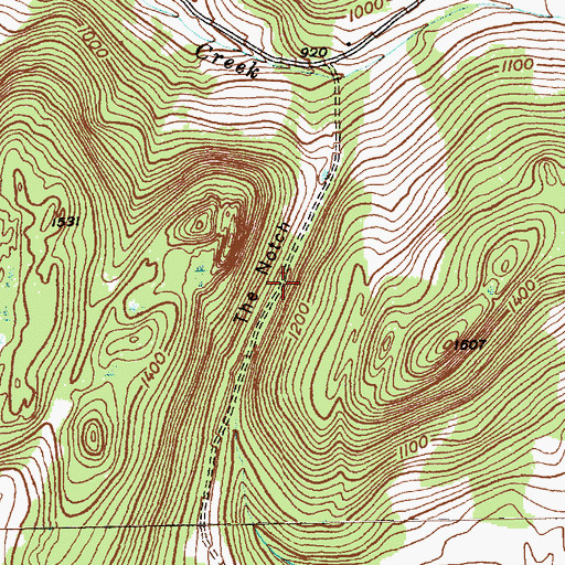 Topographic Map of The Notch, NY