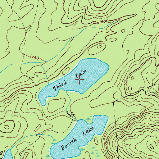 Topographic Map of Third Lake, NY