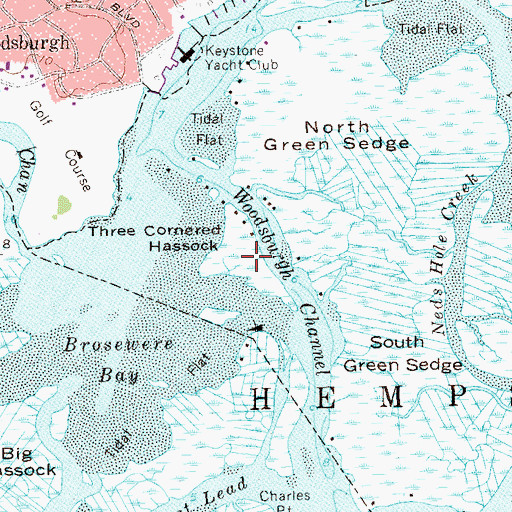 Topographic Map of Three Cornered Hassock, NY