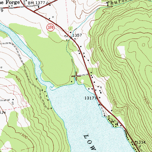 Topographic Map of Thurber Brook, NY