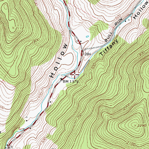 Topographic Map of Tiffany Hollow, NY