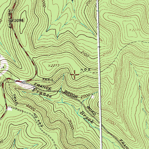 Topographic Map of Trail Number 5, NY