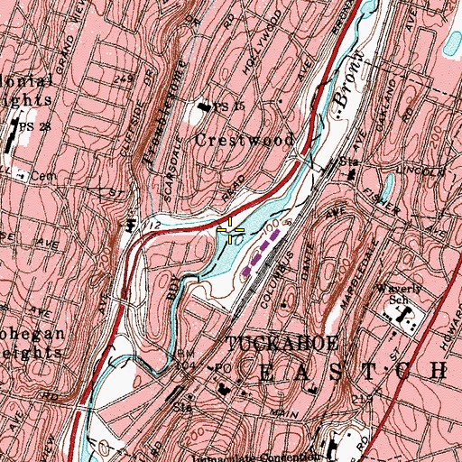 Topographic Map of Troublesome Brook, NY
