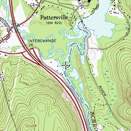 Topographic Map of Trout Brook, NY